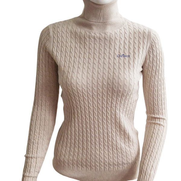 Elly Rollkragenpulli beige